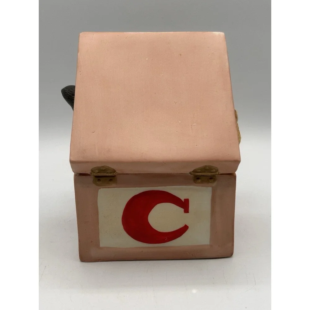 Vintage‎ 1981 MANN Cats In The Box Ceramic Music Box